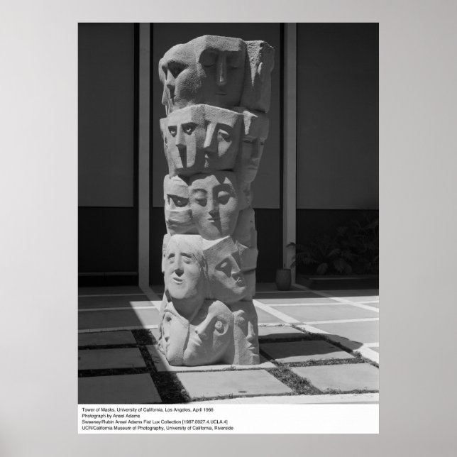 Póster Torre de máscaras, UCLA, 1966 (Frente)