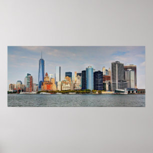 Póster Torre de New York City Skyline/W Fredom