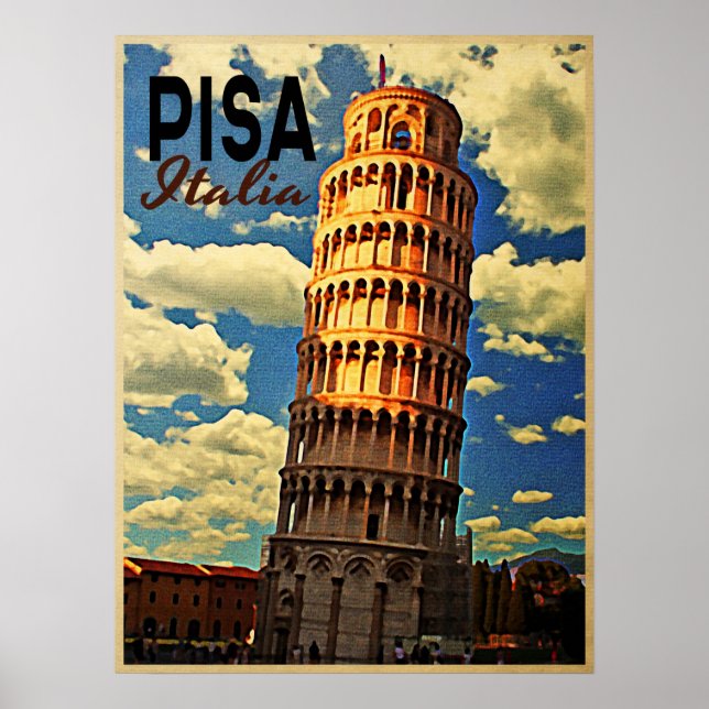 Póster Torre De Pisa Ltaly (Frente)