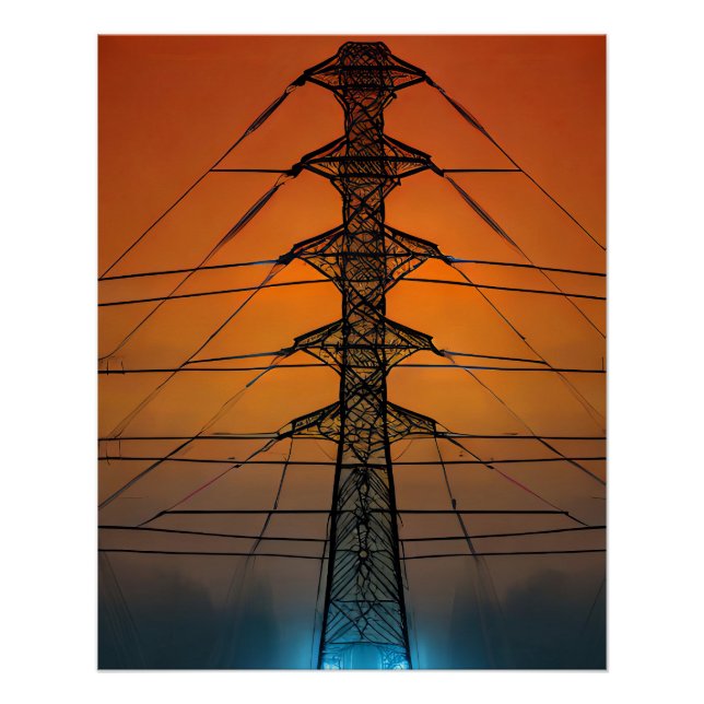 Póster Torre de puesta de sol (Anverso)