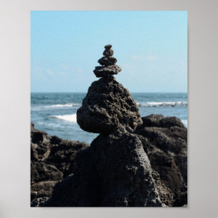 Póster Torre de roca 8×10 Isla de Jeju Corea Foto Impresa