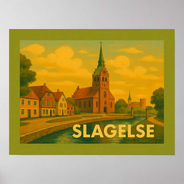 Póster Torre de Slagelse Dinamarca (Frente)