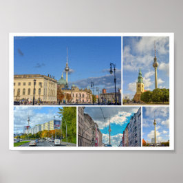 Póster Torre de Televisión, Berlín, Alemania