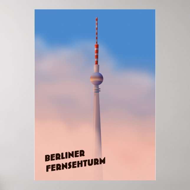 Póster Torre de televisión de Berlín, Fernsehturm de Berl (Frente)