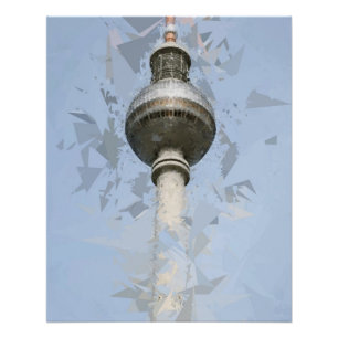 Póster Torre de TV Fernsehturm Berlín, Alemania