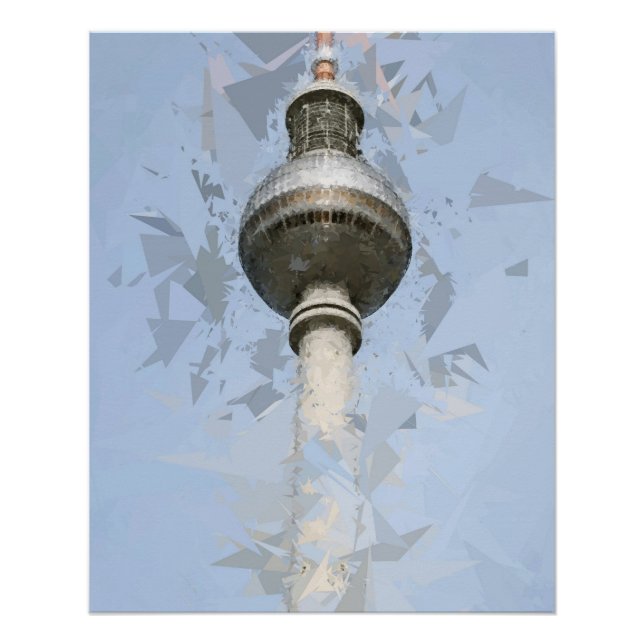 Póster Torre de TV Fernsehturm Berlín, Alemania (Anverso)
