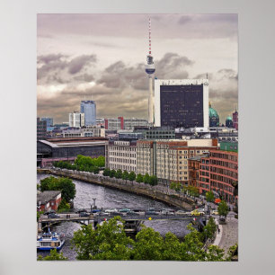 Póster Torre de Tv (Fernsehturm), Berlín, Panoramic (tv11
