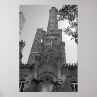 Póster Torre del Agua de Chicago