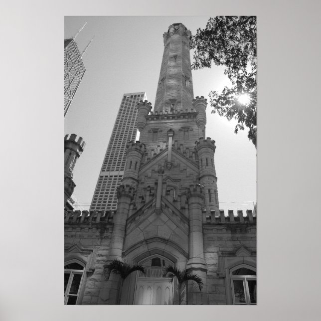 Póster Torre del Agua de Chicago (Frente)