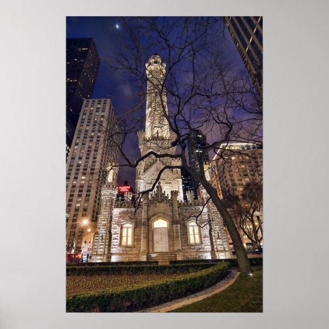 Póster Torre del Agua de Chicago (Frente)
