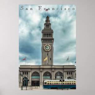 Póster Torre del reloj Edificio Ferry San Francisco