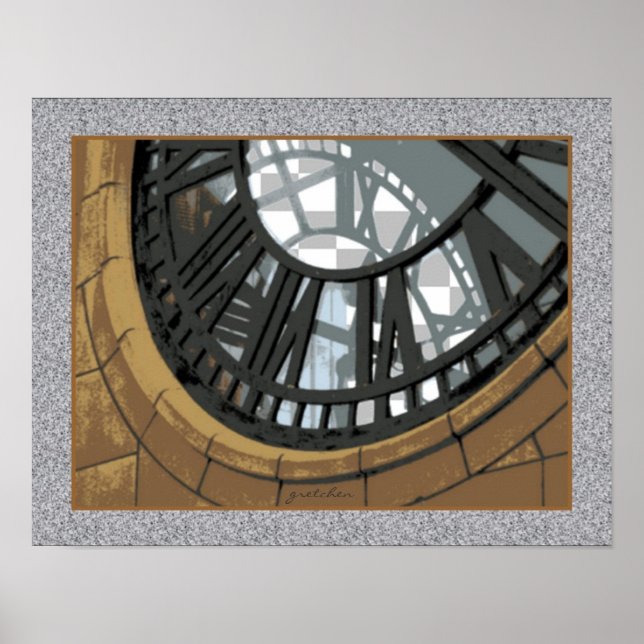 Póster Torre del Reloj poster, Wellington, Nueva Zelandia (Frente)