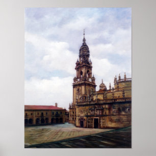 Póster Torre del Reloj (Santiago de Compostela. A Coruña)
