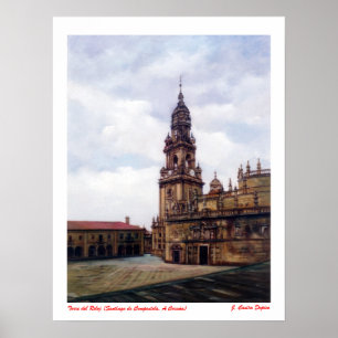 Póster Torre del Reloj (Santiago de Compostela. A Coruña)