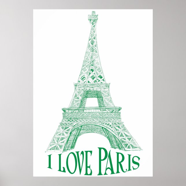 Póster Torre Eiffel (Frente)