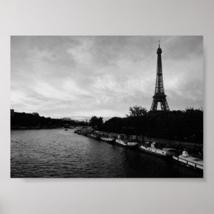 Póster Torre Eiffel Blanco y negro