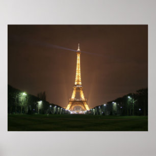 Póster Torre Eiffel de noche