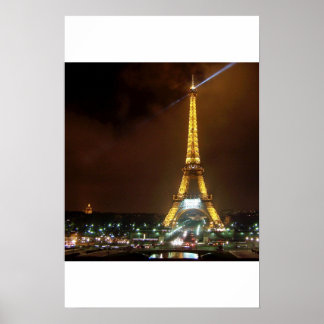 Póster Torre Eiffel de noche