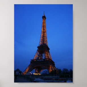 Póster Torre Eiffel de noche