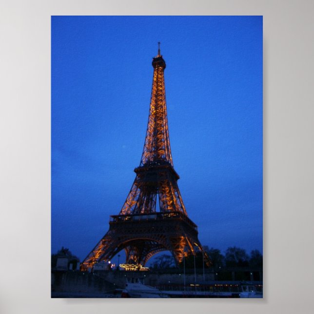 Póster Torre Eiffel de noche (Frente)