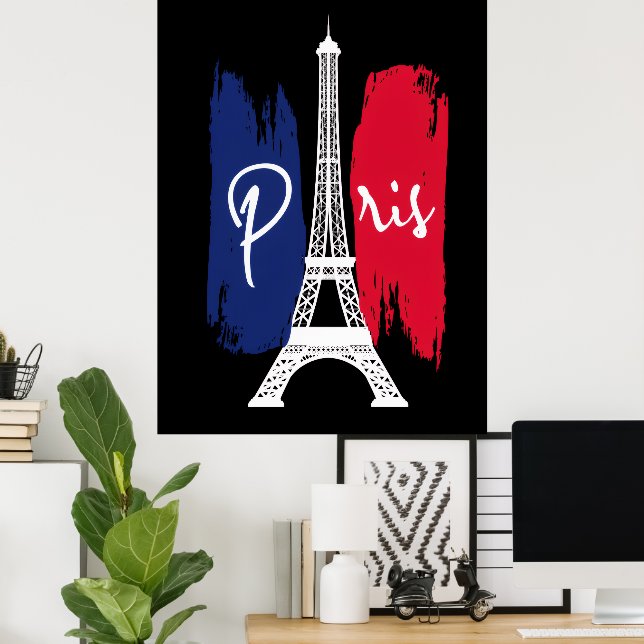 Póster Torre Eiffel de París (Oficina en casa)
