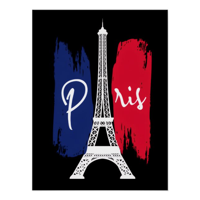 Póster Torre Eiffel de París (Anverso)
