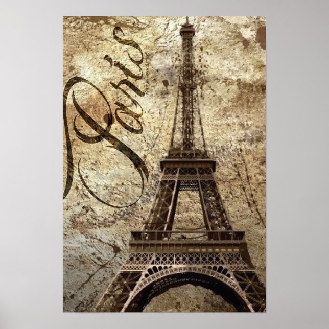 Póster Torre Eiffel de París (Frente)