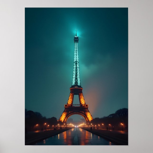 Póster Torre Eiffel de París (Frente)