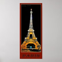 Torre Eiffel de París - 03 - Afiche de viaje