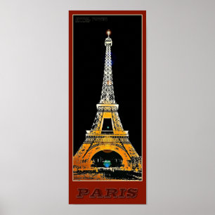 Póster Torre Eiffel de París - 03 - Afiche de viaje