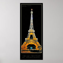 Póster Torre Eiffel de París - 04 - Afiche de viaje