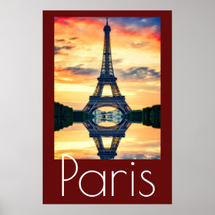 Póster Torre Eiffel de París Artwork Francia Viaje