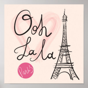 Póster Torre Eiffel dibujada mano