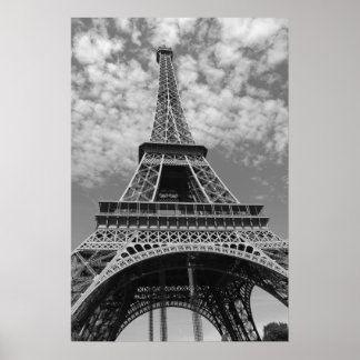 Póster Torre Eiffel en blanco y negro