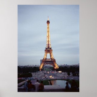 Póster Torre Eiffel en Dusk