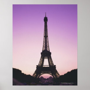 Póster Torre Eiffel en la puesta del sol