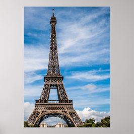 Póster torre eiffel en parís, ciudad del amor