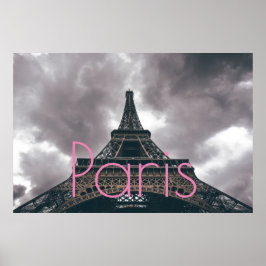 Póster Torre Eiffel en París Ciudad Romántica de Amor