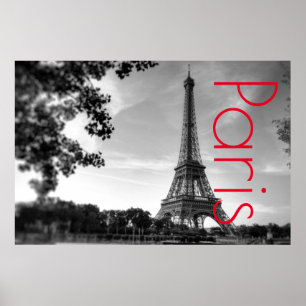 Póster Torre Eiffel en París Ciudad Romántica de Amor