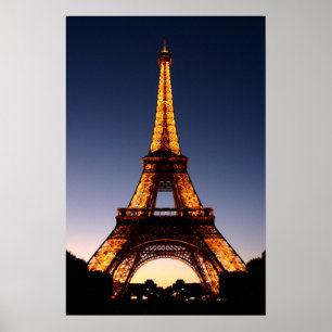 Póster Torre Eiffel en Poster nocturno