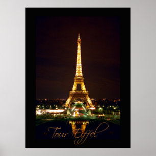 Póster Torre Eiffel en Poster nocturno