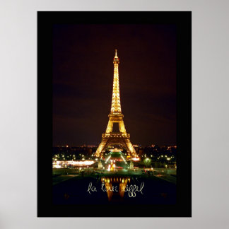 Póster Torre Eiffel en Poster nocturno