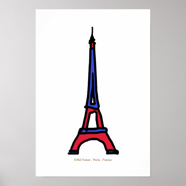 Póster Torre Eiffel Francia París (Frente)