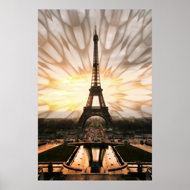 Póster Torre Eiffel, imprimir (Frente)