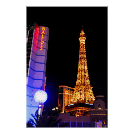 Póster Torre Eiffel Las Vegas Estados Unidos de América