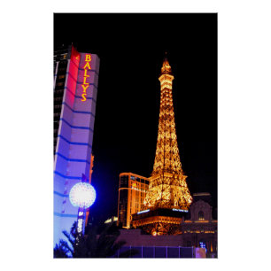 Póster Torre Eiffel Las Vegas Estados Unidos de América