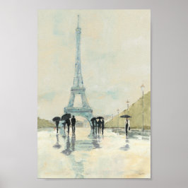 Póster Torre Eiffel | París En Lluvia