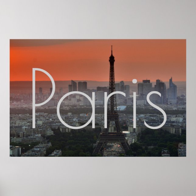 Póster Torre Eiffel París Europa Viajes (Frente)