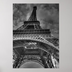 Póster Torre Eiffel, París, Francia B&W