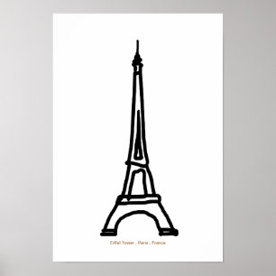 Póster Torre Eiffel París/Francia para paredes
